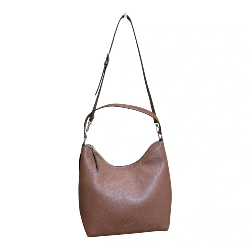 Kate Spade Zippy Pebbled Leather Shoulder Bag Warm Ginger K8140 NWT Crossbody - Picture 5 of 14